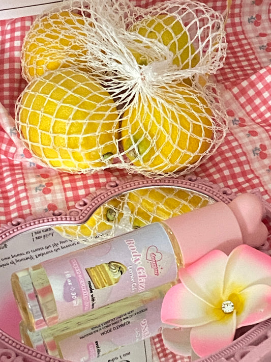 Body Glaze huile sèche Lemon Cake 🍋🧁🥄